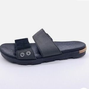 Sorel Sandals With Wood Detailed Heel Size 7 1/2